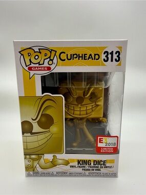 Cuphead Gold King Dice Funko Pop #313 E3 & GameStop Limited Edition Exclusive